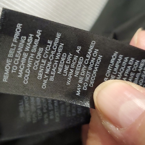 WHBM Leather Accent Stripe Midi Dress SZ 6 - Picture 9 of 12